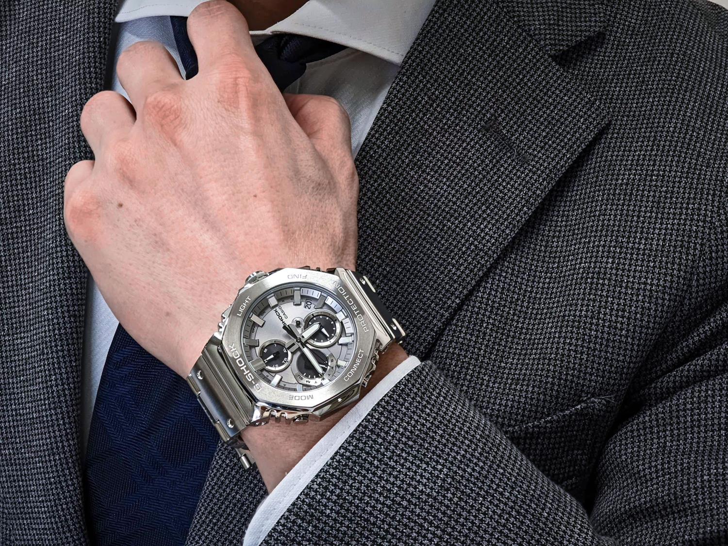 カシオ G-SHOCK GMC-B2100ADS-1AJF フルメタル クロノグラフ シルバーパンダ  Bluetooth連携 山形カシオ 日本製 2100シリーズ 腕時計 メンズ ジーショック  CASIO G-SHOCK公式掲載店【0426】【店頭受取可能商品】