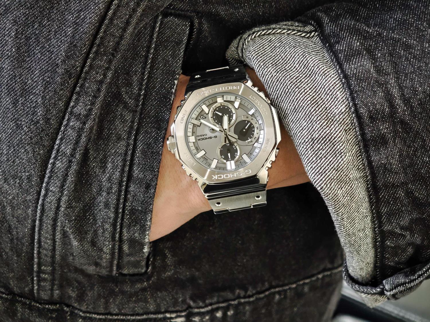 カシオ G-SHOCK GMC-B2100ADS-1AJF フルメタル クロノグラフ シルバーパンダ  Bluetooth連携 山形カシオ 日本製 2100シリーズ 腕時計 メンズ ジーショック  CASIO G-SHOCK公式掲載店【0426】【店頭受取可能商品】