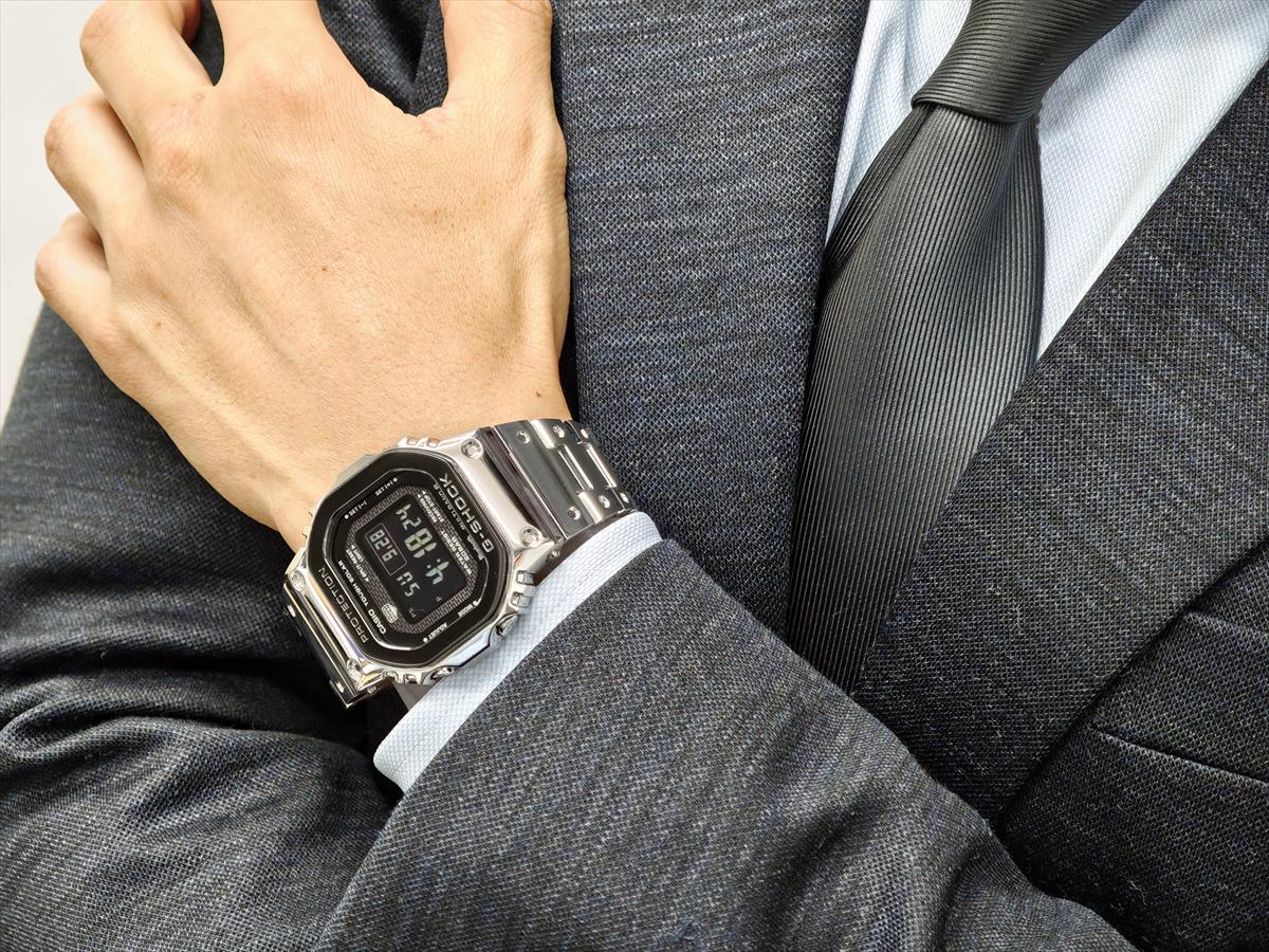 G-SHOCK GMW-B5000BT-1JF ブラックベゼル G-SHOCK フルメタル ブラックベゼル GMW-B5000BT-1JF メンズ 電波