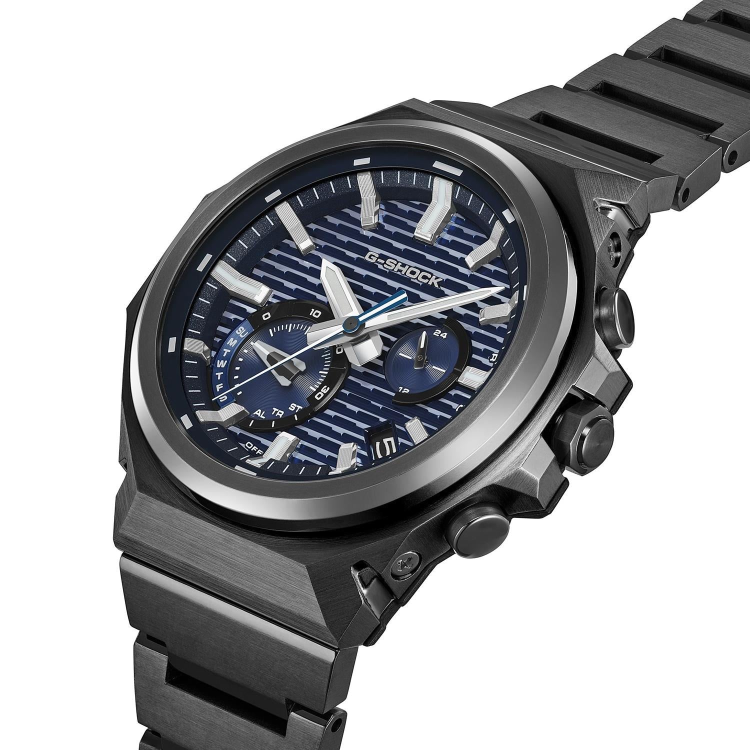 カシオ Gショック G-STEEL GST-B1000BD-2AJF ブラックIP ブルー文字板 タフソーラー Bluetooth メタルバンド メンズ 腕時計  CASIO G-SHOCK公式掲載店【0626】【店頭受取可能商品】
