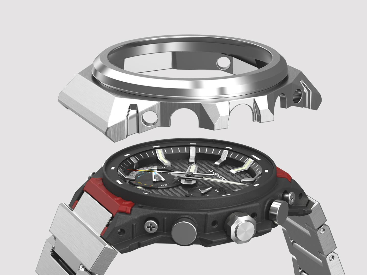 カシオ Gショック G-STEEL GST-B1000BD-2AJF ブラックIP ブルー文字板 タフソーラー Bluetooth メタルバンド メンズ 腕時計  CASIO G-SHOCK公式掲載店【0626】【店頭受取可能商品】