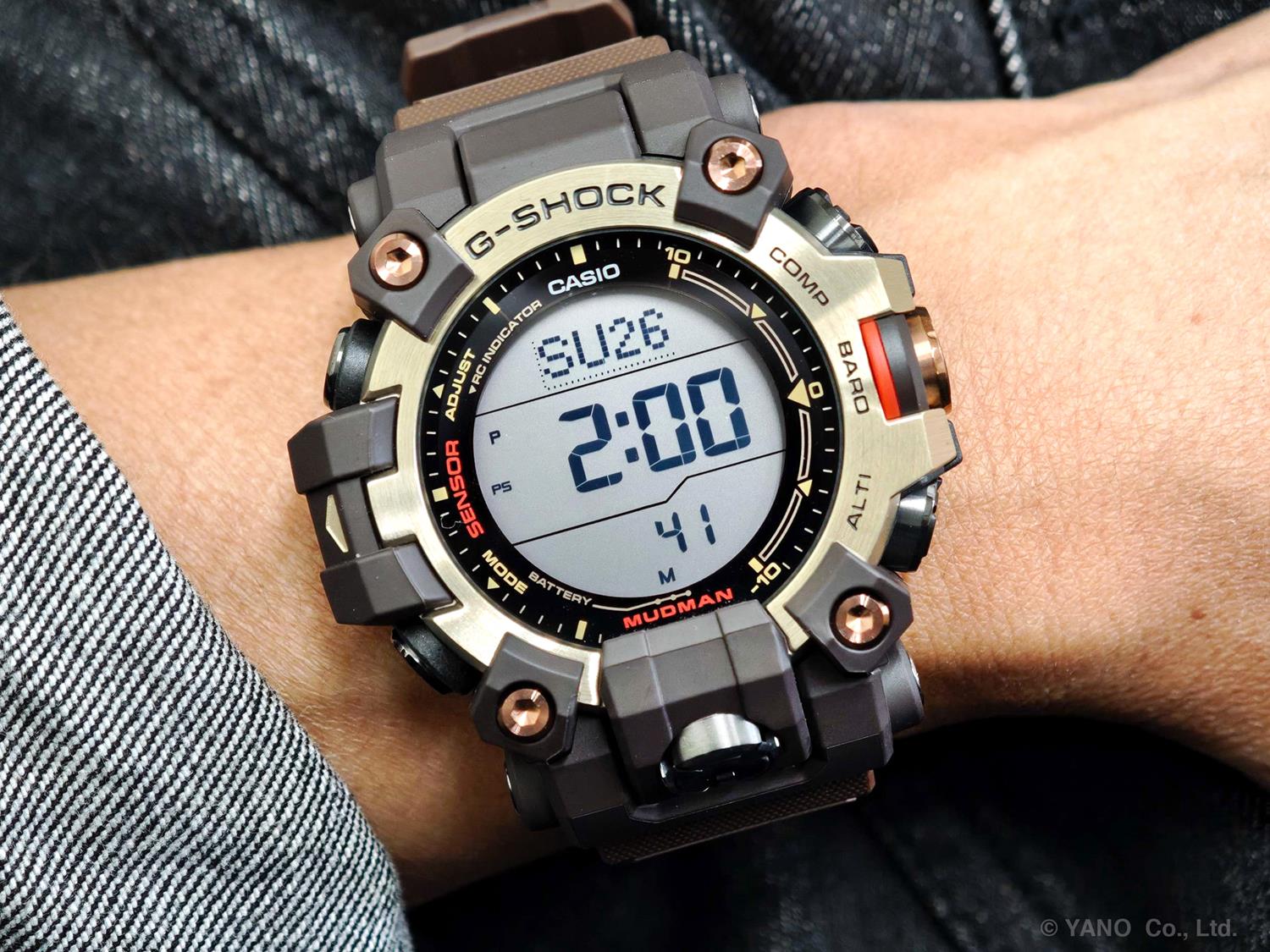 カシオ Gショック GW-9500MH-5JF マスターオブG マッドマン 電波ソーラー ダークブラウン イエローゴールド デュプレックスLCD 防塵・防泥 CASIO G-SHOCK 公式サイト掲載店【0826】8月7日発売予定【店頭受取可能商品】