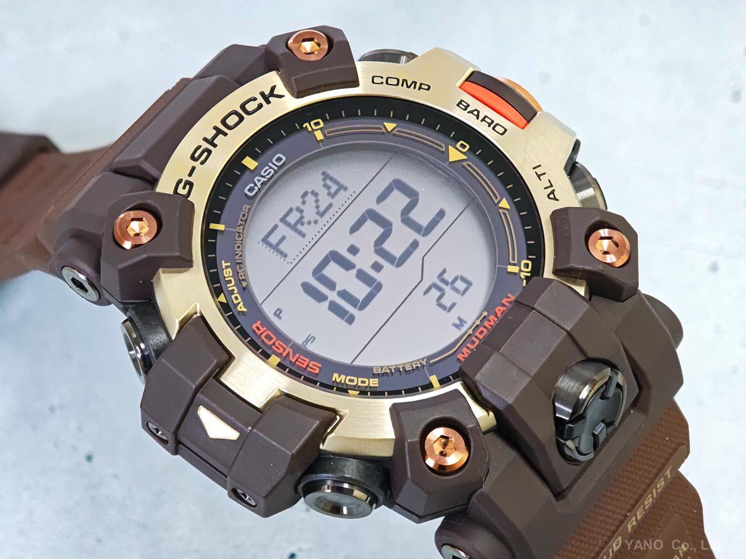カシオ Gショック GW-9500MH-5JF マスターオブG マッドマン 電波ソーラー ダークブラウン イエローゴールド デュプレックスLCD 防塵・防泥 CASIO G-SHOCK 公式サイト掲載店【0826】8月7日発売予定【店頭受取可能商品】