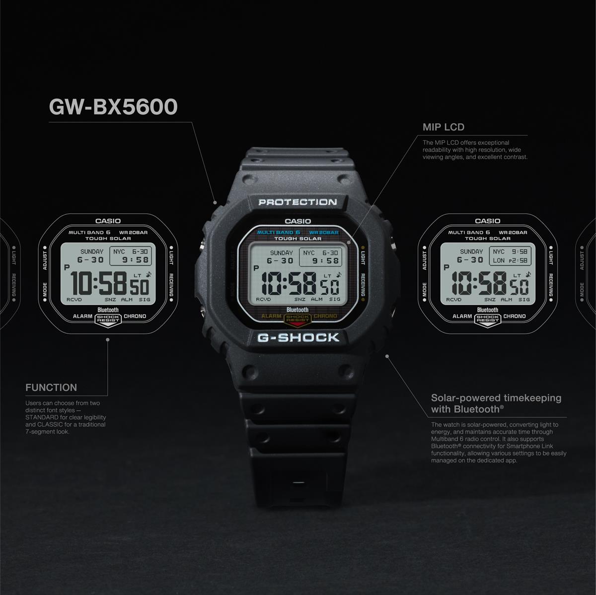 カシオ Gショック GW-BX5600-1JF MIP液晶 フォント切替 電波 ソーラー CASIO G-SHOCK 公式サイト掲載店【1125】【cx01】【店頭受取可能商品】