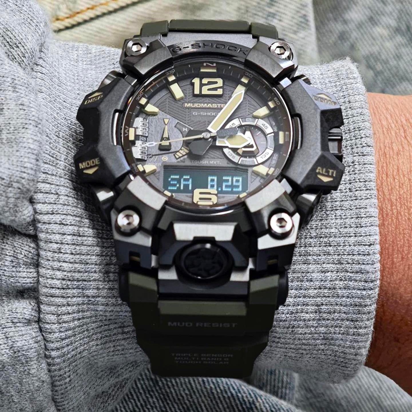 カシオ Gショック MASTER OF G MUDMASTER GWG-B1000-1A3JF オリーブグリーン 電波ソーラー スマートフォンリンク  サファイアガラス 防塵防泥 腕時計 watch マッドマスター ジーショック CASIO G-SHOCK 公式サイト掲載店【0926】※9月25日発売予定【店頭受取可能商品】
