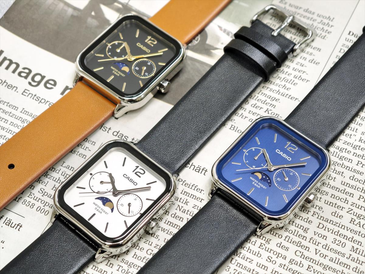 カシオ コレクション MTP-M305L-2AJF 国内正規品 ムーンフェイズ 日付・曜日  5気圧 ステンレス メンズ  CASIO COLLECTION【1025】【店頭受取可能商品】