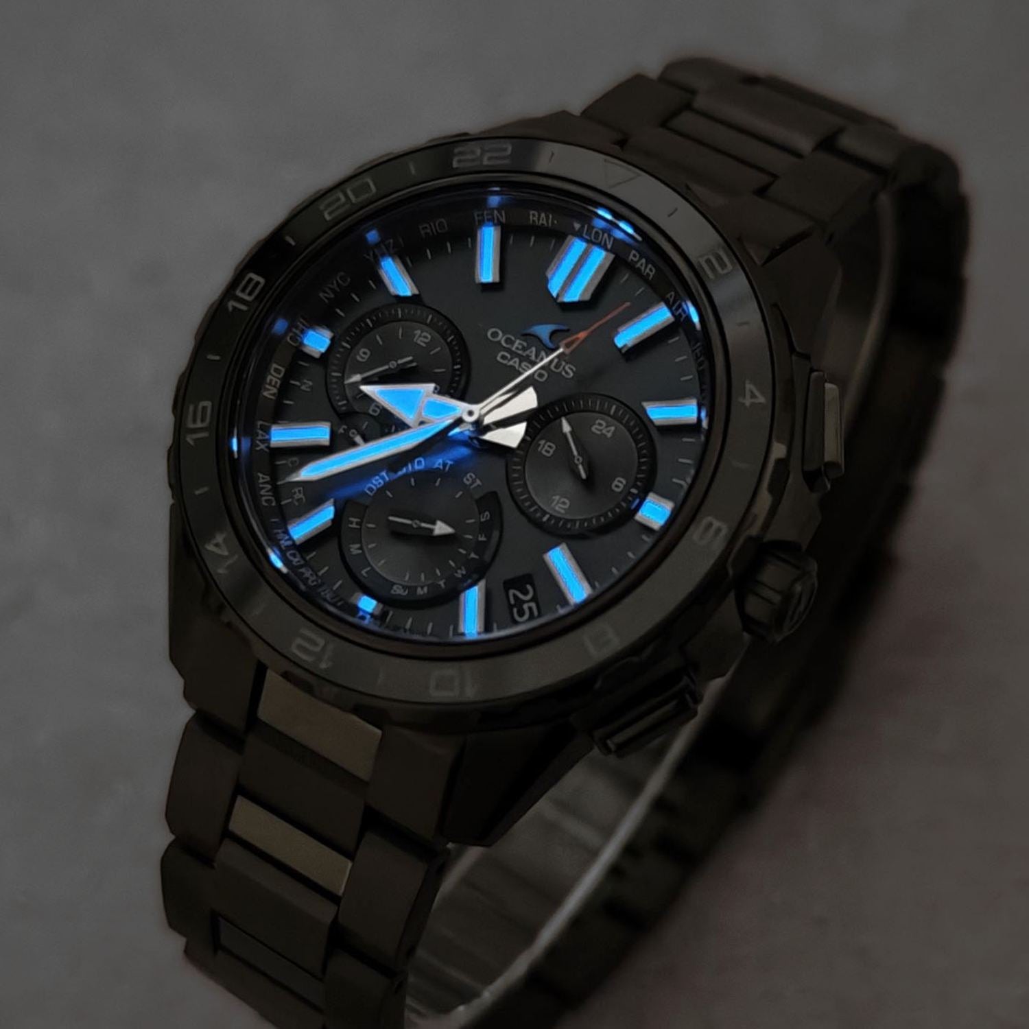 カシオ OCEANUS オシアナス OCW-P3000B-1AJF CACHALOT カシャロ 電波ソーラー Bluetooth チタン タイムゾーンナビゲーター 腕時計 国内正規品【1026】※10月16日発売予定【店頭受取可能商品】