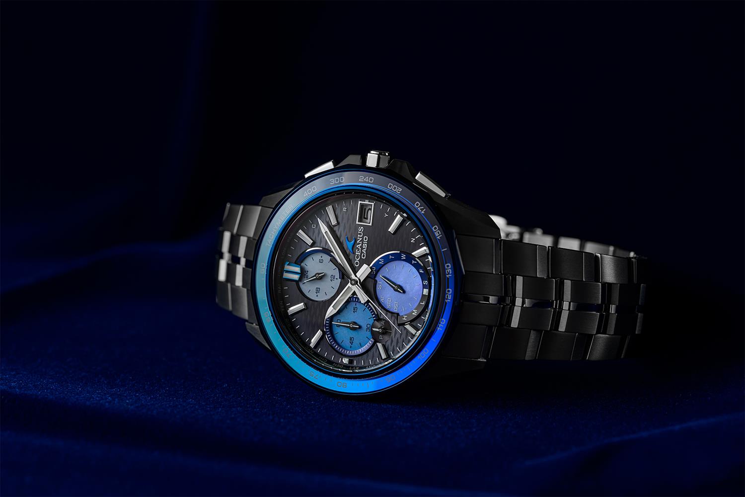 カシオ OCEANUS マンタ OCW-S7000AP-1AJF 阿波藍 世界限定1300本 白蝶貝ダイヤル 電波ソーラー Bluetooth モバイルリンク チタン 日本製 腕時計 CASIO OCEANUS Manta【0526】※5月22日発売予定