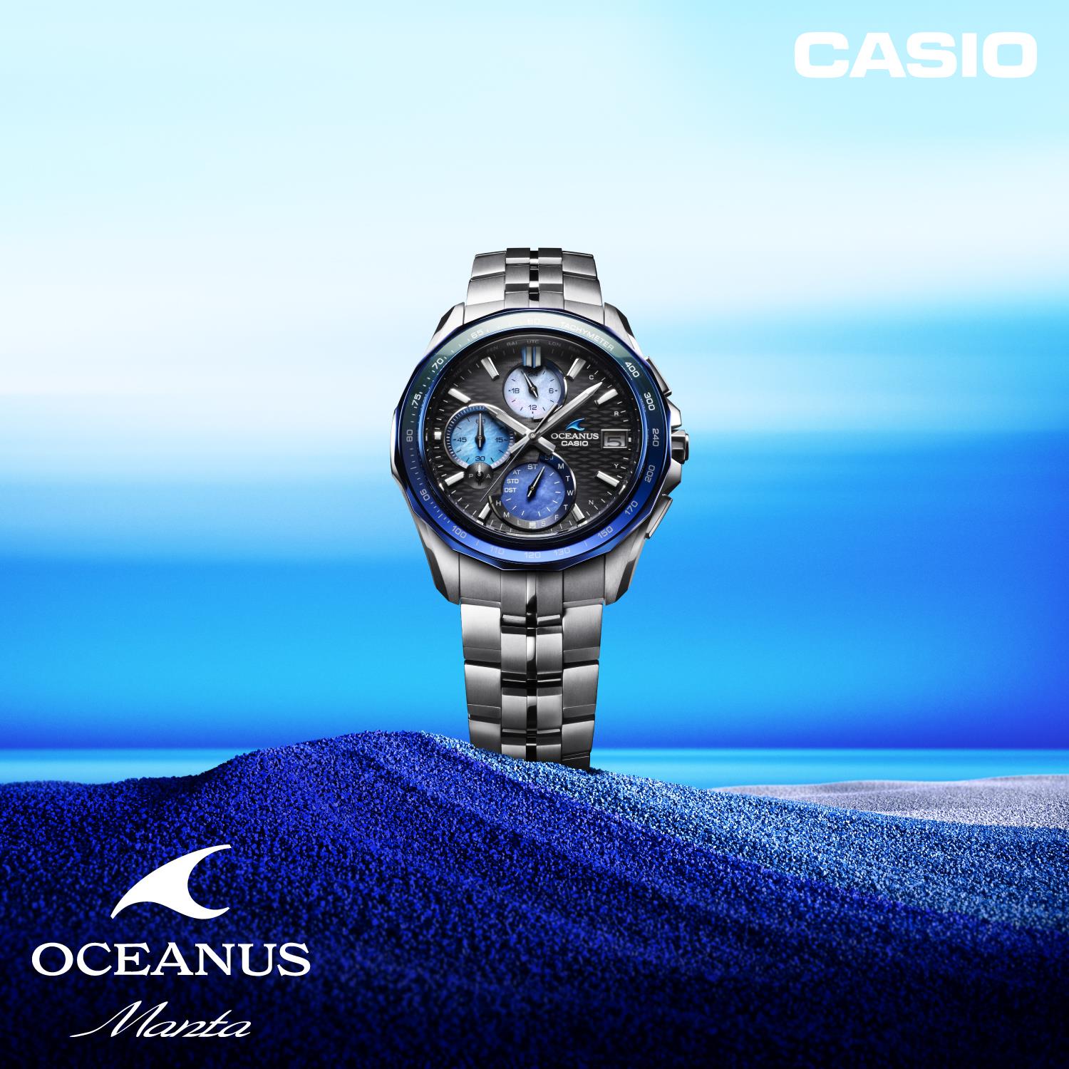 カシオ OCEANUS マンタ OCW-S7000AP-1AJF 阿波藍 世界限定1300本 白蝶貝ダイヤル 電波ソーラー Bluetooth モバイルリンク チタン 日本製 腕時計 CASIO OCEANUS Manta【0526】※5月22日発売予定