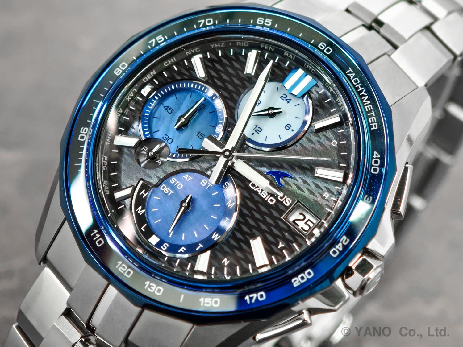 カシオ OCEANUS マンタ OCW-S7000AP-1AJF 阿波藍 世界限定1300本 白蝶