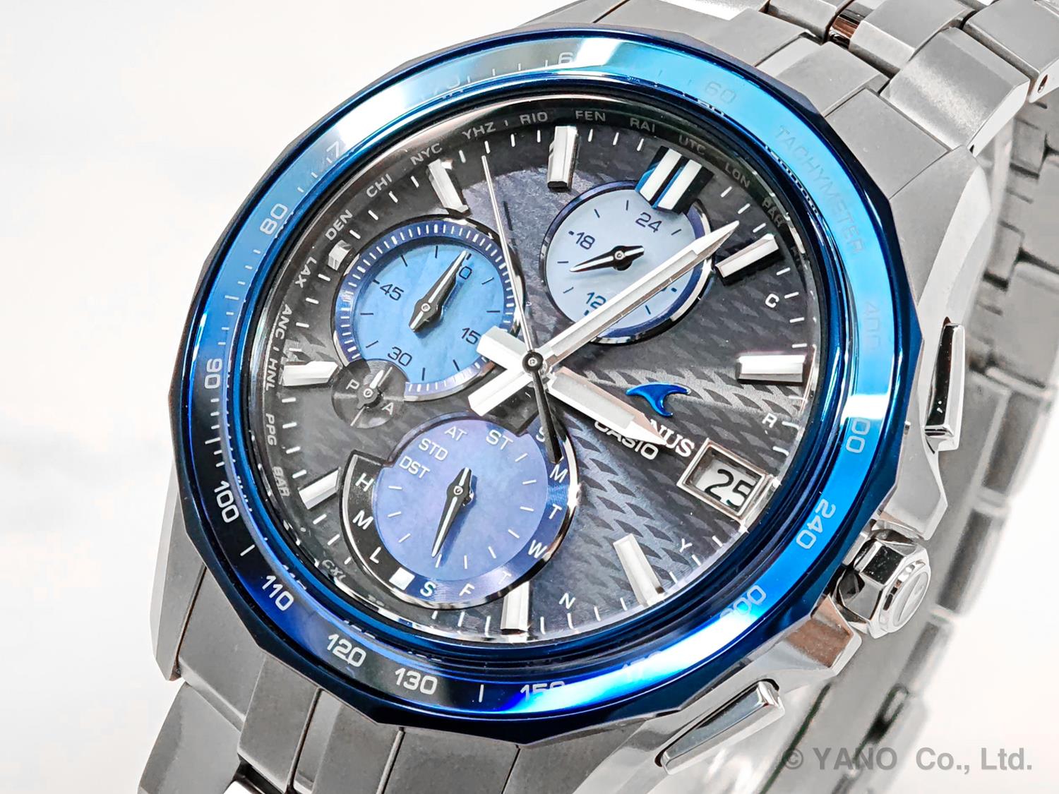 カシオ OCEANUS マンタ OCW-S7000AP-1AJF 阿波藍 世界限定1300本 白蝶貝ダイヤル 電波ソーラー Bluetooth モバイルリンク チタン 日本製 腕時計 CASIO OCEANUS Manta【0526】※5月22日発売予定