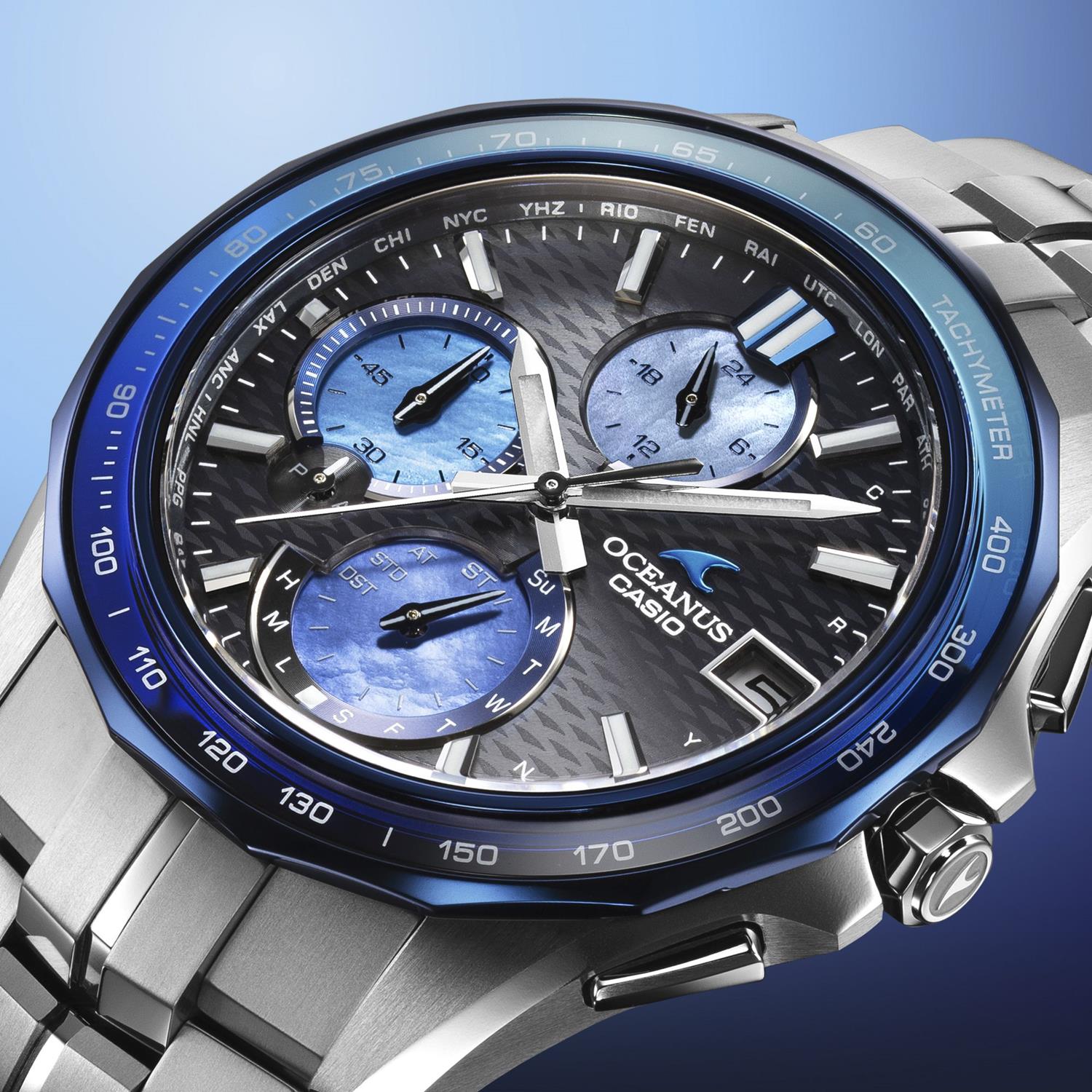 カシオ OCEANUS マンタ OCW-S7000AP-1AJF 阿波藍 世界限定1300本 白蝶
