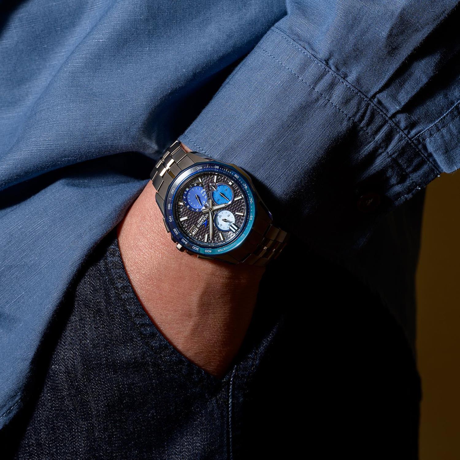 カシオ OCEANUS マンタ OCW-S7000AP-1AJF 阿波藍 世界限定1300本 白蝶貝ダイヤル 電波ソーラー Bluetooth モバイルリンク チタン 日本製 腕時計 CASIO OCEANUS Manta【0526】※5月22日発売予定