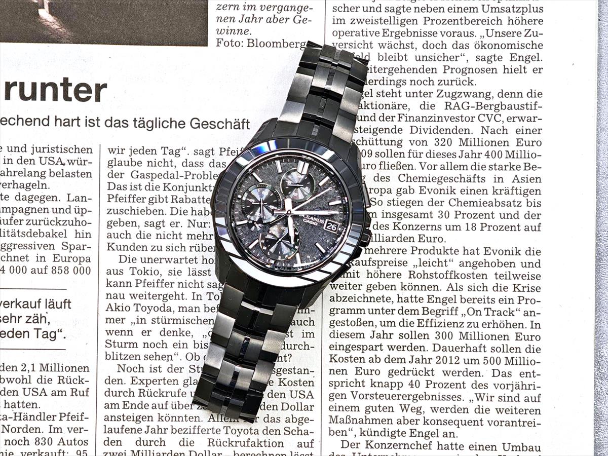カシオ オシアナス Manta OCW-S7000CN-1AJF 江戸切子サファイアベゼル DLCチタン 電波ソーラー Bluetooth 10気圧 世界限定1600本 CASIO OCEANUS Manta【1125】【rx01】
