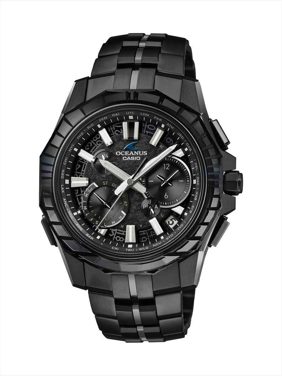 カシオ オシアナス マンタ OCW-SG1000CN-1AJF CASIO WATCH Partner Shopモデル 世界限定600本 ガリウムタフソーラー 電波ソーラー Bluetooth 江戸切子サファイアベゼル｜DLCブラックチタン【1125】【最長60回無金利ローン】※11月14日発売予定
