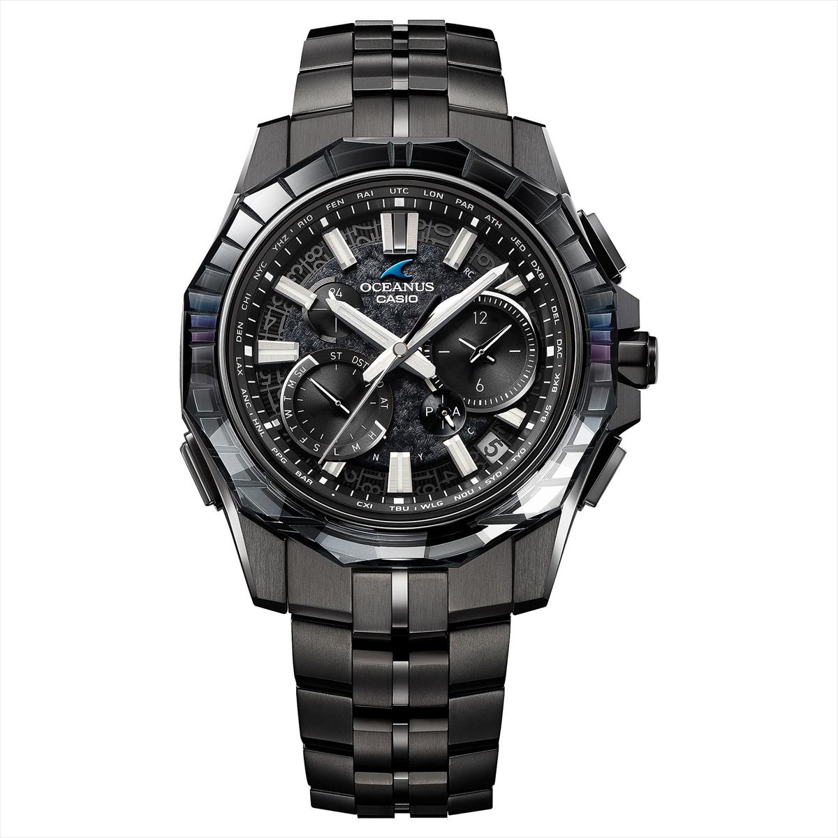 カシオ オシアナス マンタ OCW-SG1000CN-1AJF CASIO WATCH Partner Shopモデル 世界限定600本 ガリウムタフソーラー 電波ソーラー Bluetooth 江戸切子サファイアベゼル｜DLCブラックチタン【1125】【最長60回無金利ローン】※11月14日発売予定
