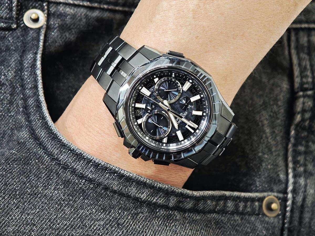 カシオ オシアナス マンタ OCW-SG1000CN-1AJF CASIO WATCH Partner Shopモデル 世界限定600本 ガリウムタフソーラー 電波ソーラー Bluetooth 江戸切子サファイアベゼル｜DLCブラックチタン【1125】【最長60回無金利ローン】※11月14日発売予定