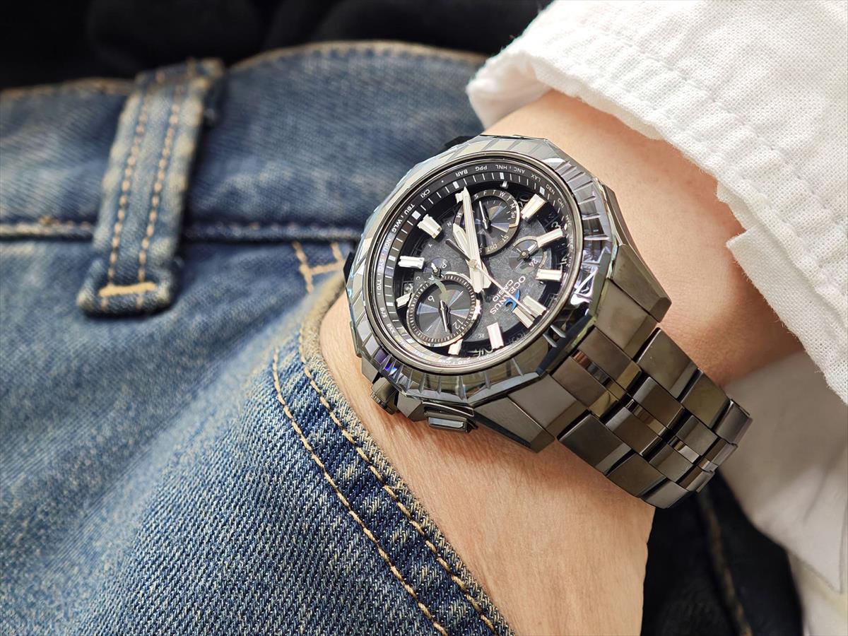 カシオ オシアナス マンタ OCW-SG1000CN-1AJF CASIO WATCH Partner Shopモデル 世界限定600本 ガリウムタフソーラー 電波ソーラー Bluetooth 江戸切子サファイアベゼル｜DLCブラックチタン【1125】【最長60回無金利ローン】※11月14日発売予定
