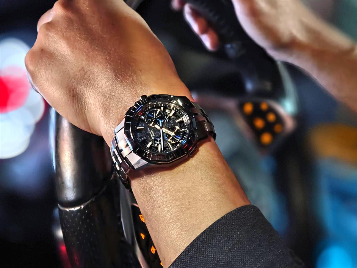 カシオ オシアナス マンタ OCW-SG1000CN-1AJF CASIO WATCH Partner Shopモデル 世界限定600本 ガリウムタフソーラー 電波ソーラー Bluetooth 江戸切子サファイアベゼル｜DLCブラックチタン【1125】【最長60回無金利ローン】※11月14日発売予定