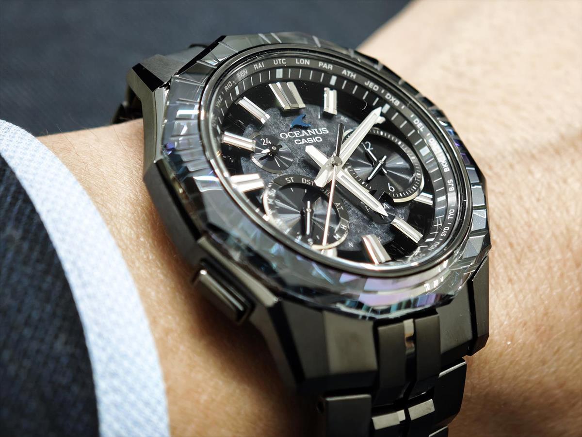 カシオ オシアナス マンタ OCW-SG1000CN-1AJF CASIO WATCH Partner Shopモデル 世界限定600本 ガリウムタフソーラー 電波ソーラー Bluetooth 江戸切子サファイアベゼル｜DLCブラックチタン【1125】【最長60回無金利ローン】※11月14日発売予定