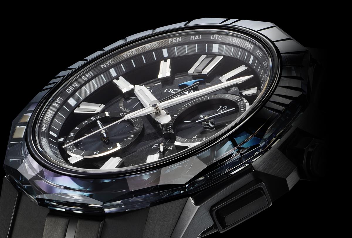 カシオ オシアナス マンタ OCW-SG1000CN-1AJF CASIO WATCH Partner Shopモデル 世界限定600本 ガリウムタフソーラー 電波ソーラー Bluetooth 江戸切子サファイアベゼル｜DLCブラックチタン【1125】【最長60回無金利ローン】※11月14日発売予定