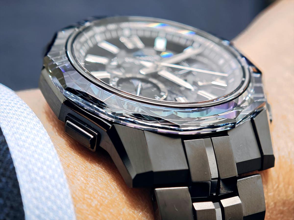 カシオ オシアナス マンタ OCW-SG1000CN-1AJF CASIO WATCH Partner Shopモデル 世界限定600本 ガリウムタフソーラー 電波ソーラー Bluetooth 江戸切子サファイアベゼル｜DLCブラックチタン【1125】【最長60回無金利ローン】※11月14日発売予定