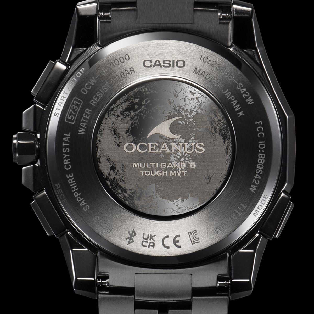カシオ オシアナス マンタ OCW-SG1000CN-1AJF CASIO WATCH Partner Shopモデル 世界限定600本 ガリウムタフソーラー 電波ソーラー Bluetooth 江戸切子サファイアベゼル｜DLCブラックチタン【1125】【最長60回無金利ローン】※11月14日発売予定