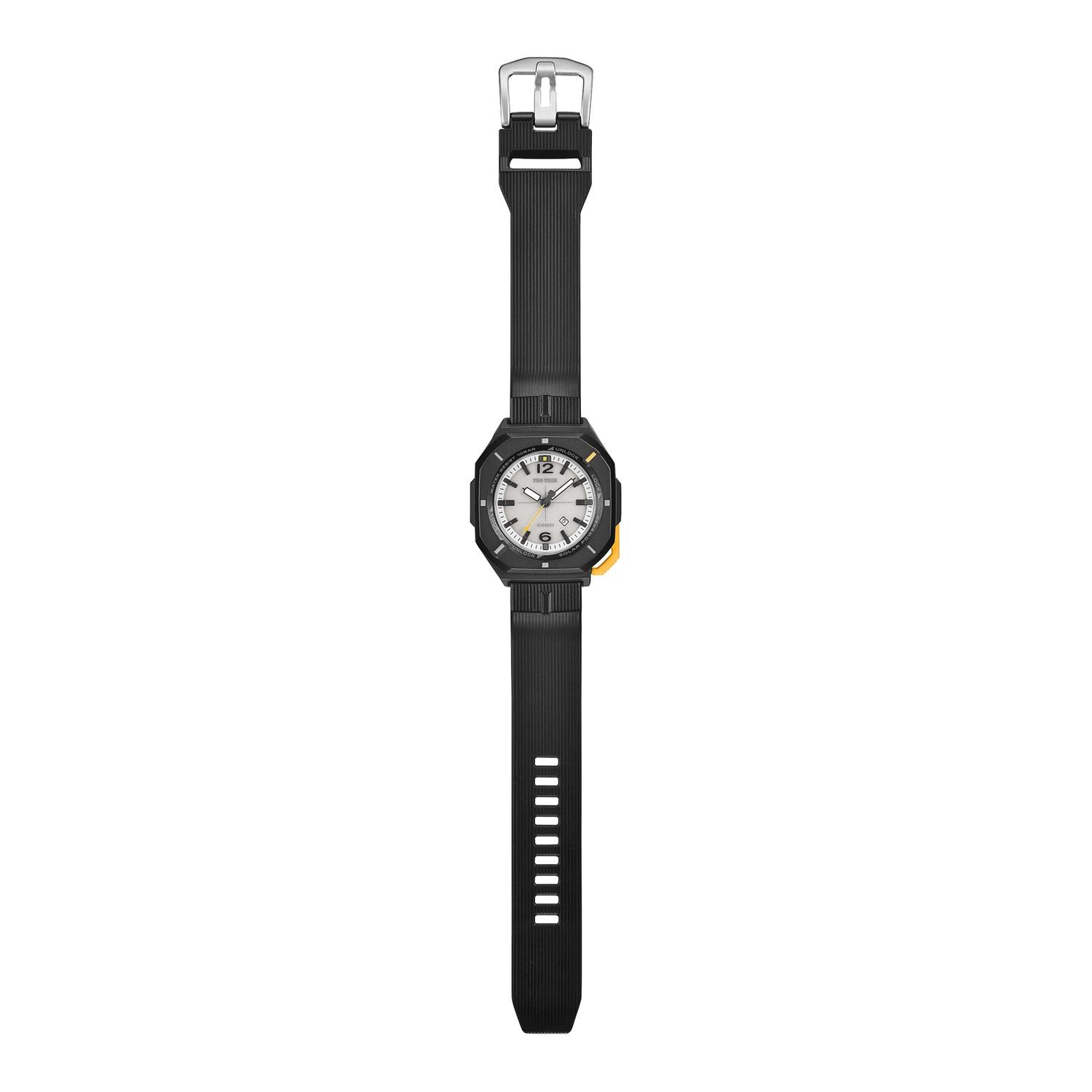 カシオ プロトレック PRO TREK Hiker Line PRJ-01-1JF ソーラー 10気圧防水 バイオマスプラスチック アナログ 腕時計 アウトドア キャンプ 登山 トレッキング コンパクト ブラック イエロー  【0726】※7月10日発売予定