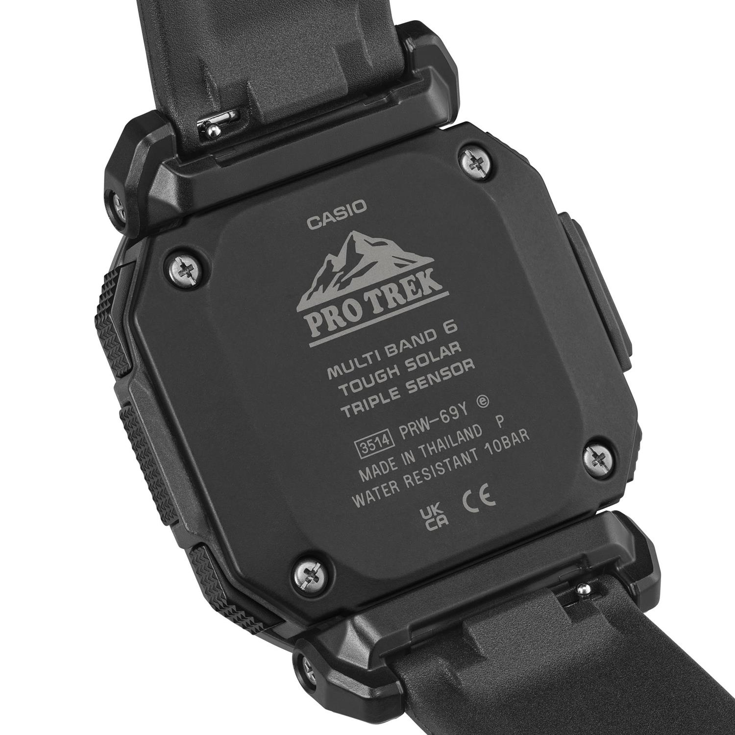 カシオ プロトレック PRW-69Y-1JF 角型デジタル タフソーラー 電波時計 トリプルセンサー デュプレックスLCD クライマーライン 登山 キャンプ CASIO PRO TREK 【0426】