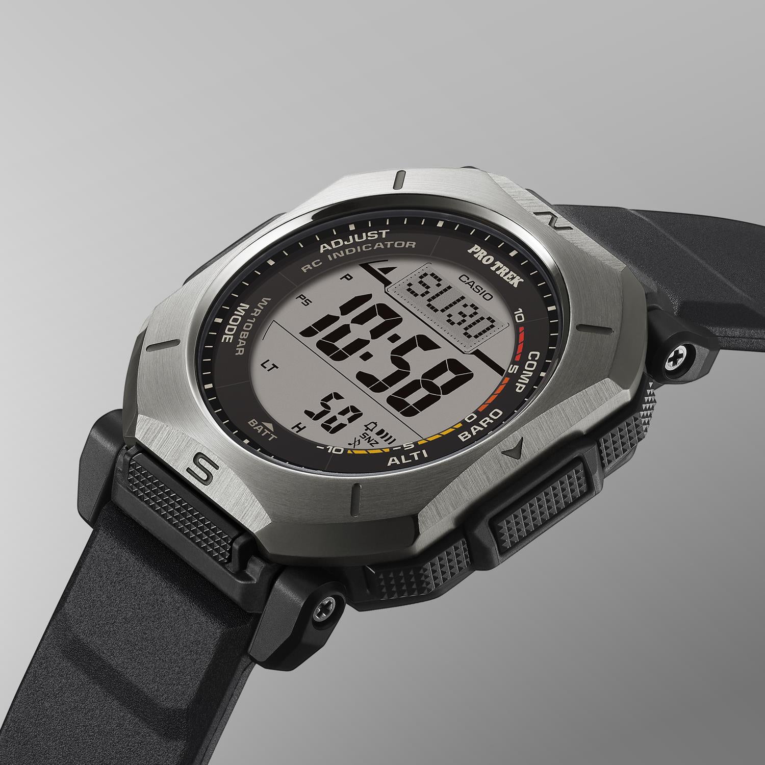 カシオ プロトレック PRW-69Y-1JF 角型デジタル タフソーラー 電波時計 トリプルセンサー デュプレックスLCD クライマーライン 登山 キャンプ CASIO PRO TREK 【0426】