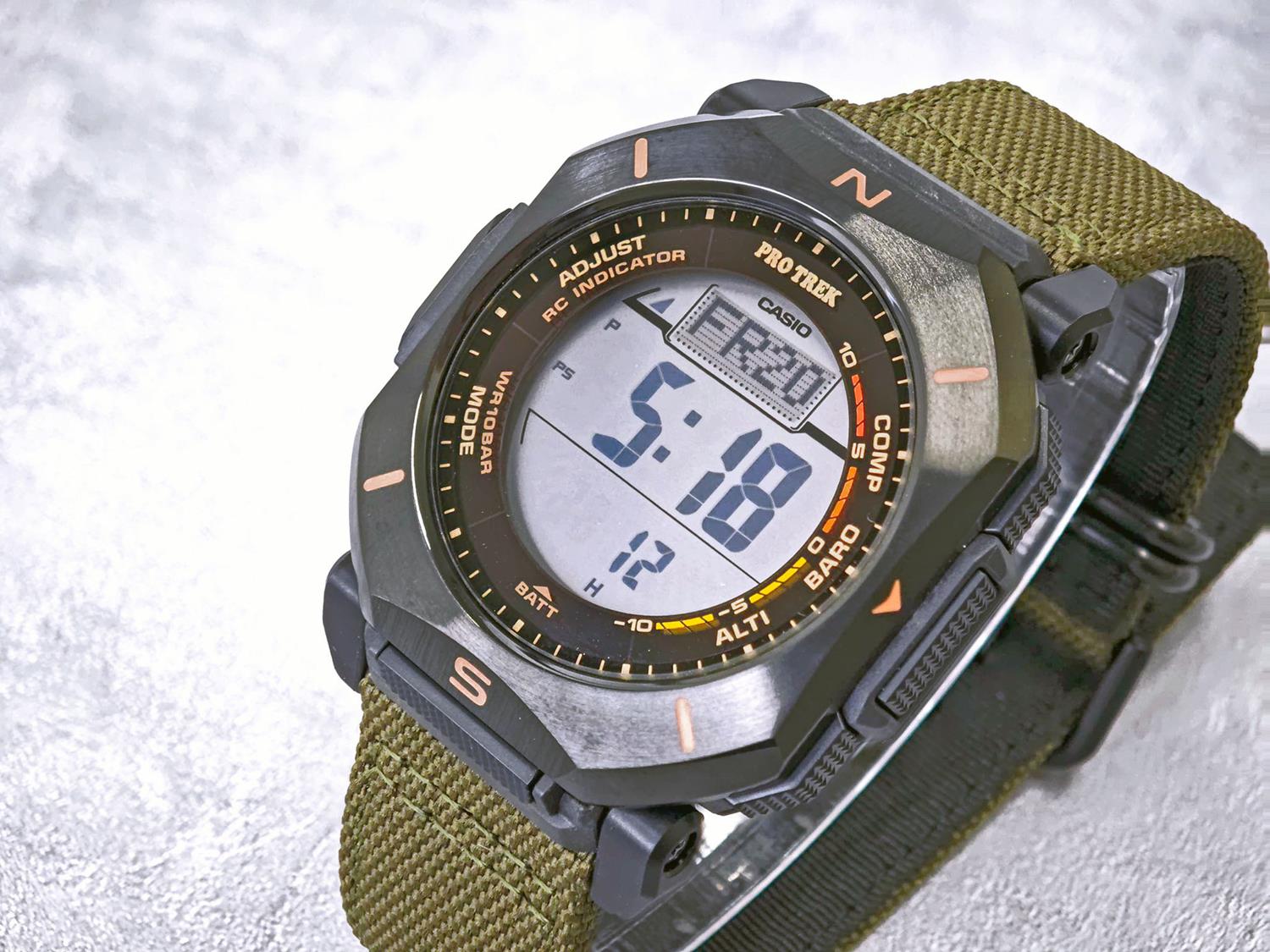 カシオ プロトレック PRW-69YB-3JF 角型デジタル カーキ コーデュラバンド タフソーラー 電波時計 トリプルセンサー クライマーライン 登山 キャンプ CASIO PRO TREK 【0426】