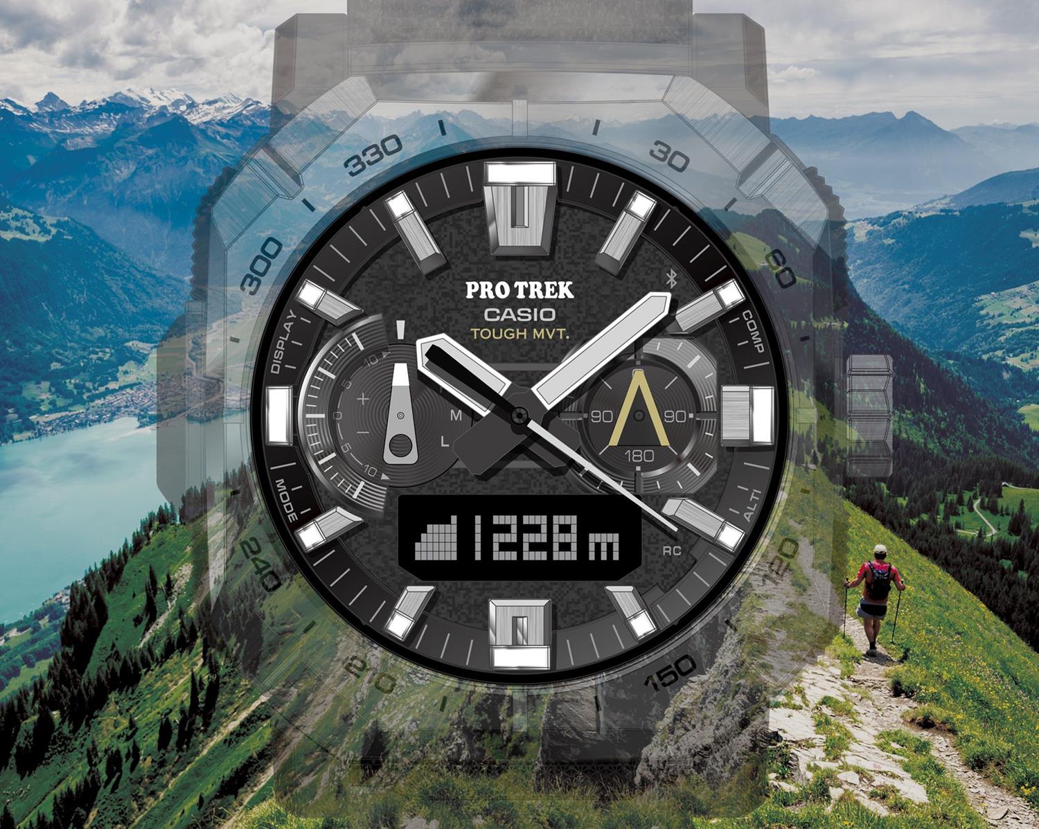 カシオ プロトレック PRW-B1000B-2JF ヨセミテカラー ブルー タフソーラー 電波時計 Bluetooth連携 トリプルセンサー サファイアガラス クライマーライン CASIO PRO TREK 【0426】