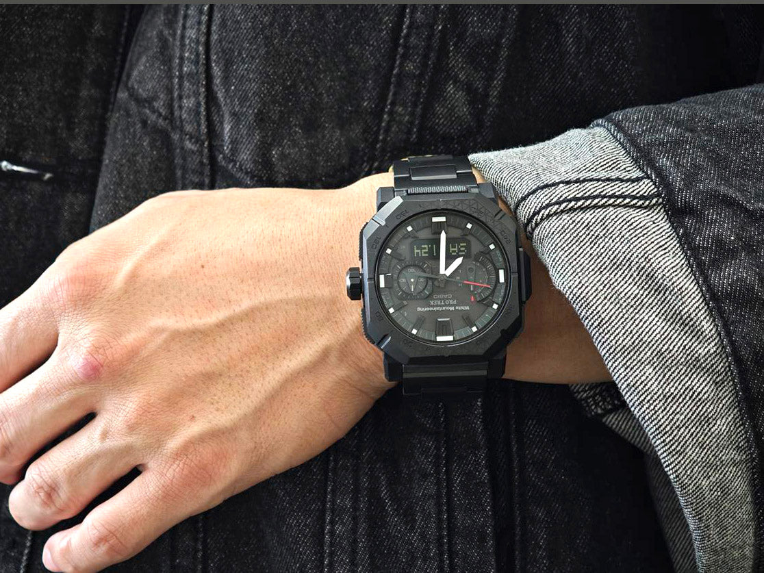 カシオ プロトレック ホワイトマウンテニアリング コラボ PRW-B1000WM-1JR マットブラック 電波ソーラー Bluetooth CASIO PRO TREK 【0226】【rx01】