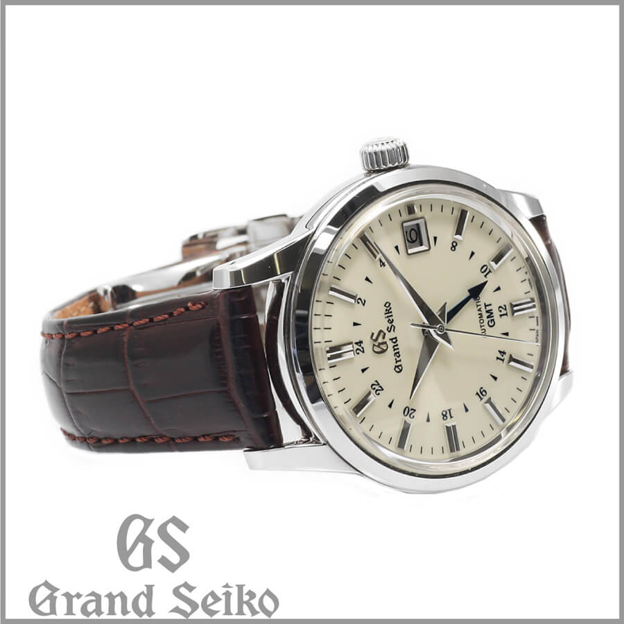 グランドセイコー SBGM221  自動巻き 9S66 メカニカル GMT クロコダイル  Grand Seiko セイコー