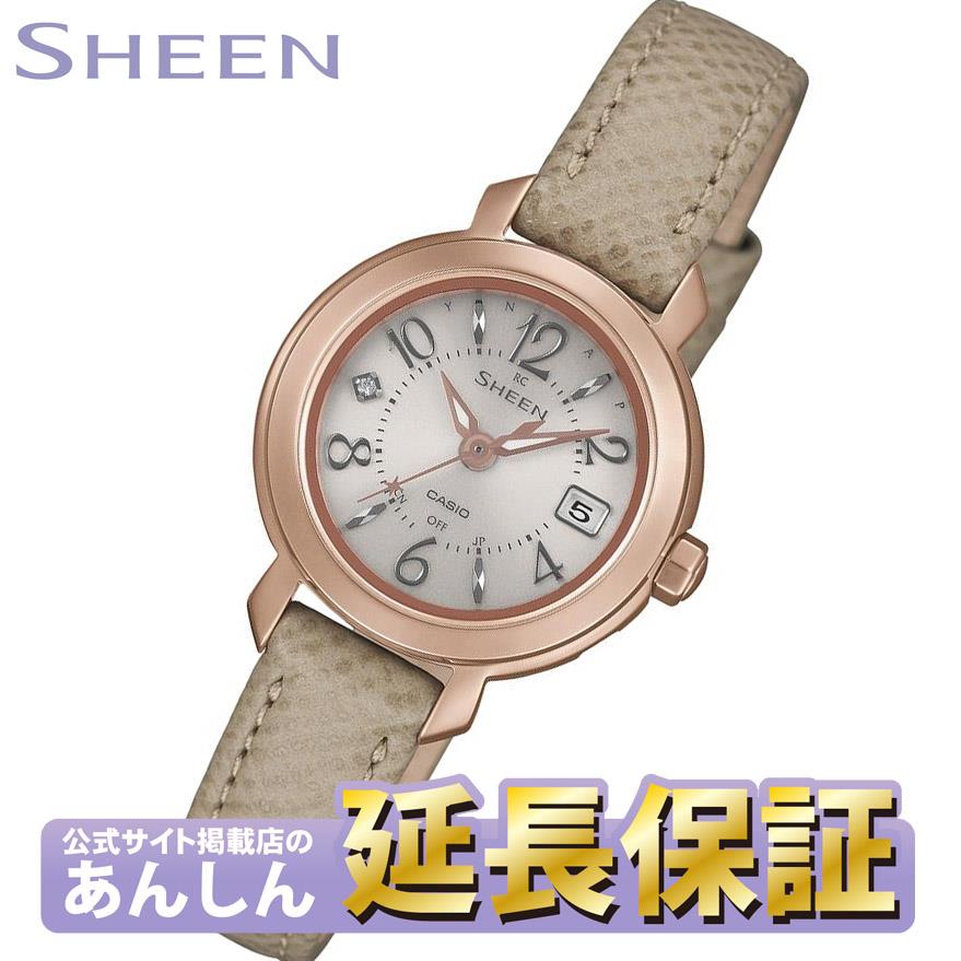 カシオシーンCASIOSHEEN電波ソーラー電波時計腕時計レディースフローティング・インデックスアナログタフソーラーSHW-1600SG-9AJF【正規品】【送料無料】【楽ギフ_包装】