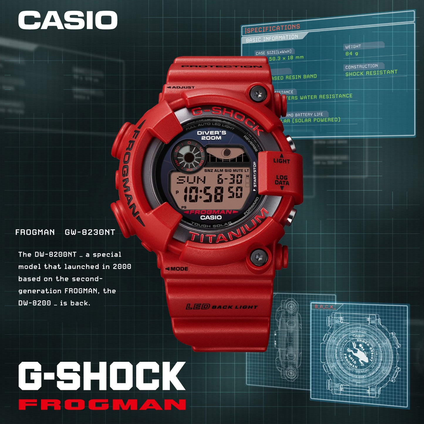 カシオ Gショック GW-8230NT-4JR FROGMAN30周年 腕時計  CASIO G-SHOCK